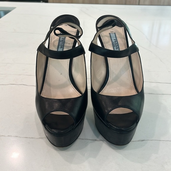 Prada peep toe platform heels - Picture 6 of 10